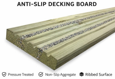 Anti- Slip Decking Boards 3.6M (3 In A Pack) (Free Delivery) from B&Q