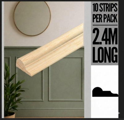  - 10X Small Ogee  Wall Panel Bead   21X8mm X 2.4M (Free Delivery)