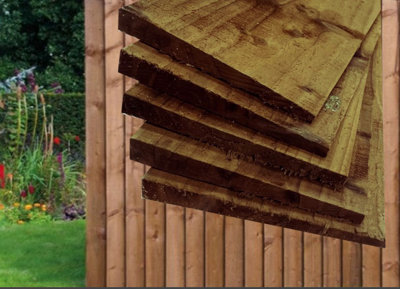 10X Feather Edge Fencing Boards 1.8M Long (120X12mm) X 10 Pcs (Treated Brown) (Free Delivery) from B&Q