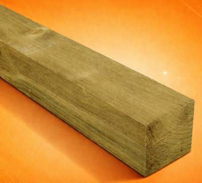 2.4M 4X4 Treated Sawn Fence Posts (Pack Of 4) Inc. Delivery from B&Q