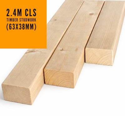  - Cls Timber (L)2.4M (W)63mm (T)38mmPack Of 12 (Inc Delivery)