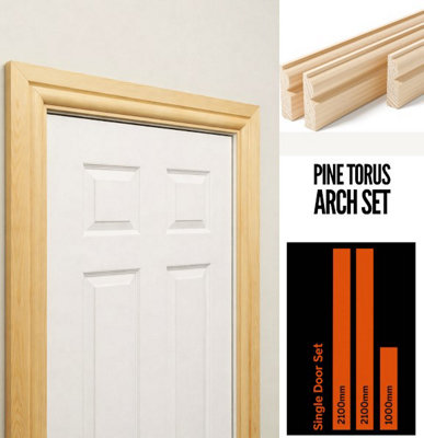  - Torus Pine Architrave Set (68mm X18mm)  With Free Delivery