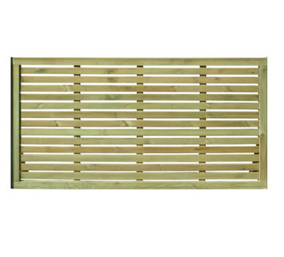 Modern Slatted Fence Panel 900mm X 1800mm (Pack Of 5) Inc Delivery from B&Q