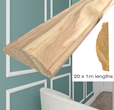  - Large Astragal Panel Bead 1M Lengths (Pack Of 20) Delivery Inc
