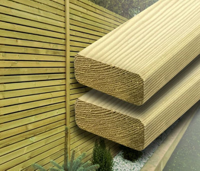 20X Slatted Screen Fence Batten 47X22mm (Rounded Edges) 2.4MDelivery Included from B&Q