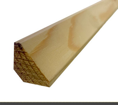  - Softwood Flooring Edge Bead 2.4M Long 20X20mm  (Pack Of 5) Free Delivery