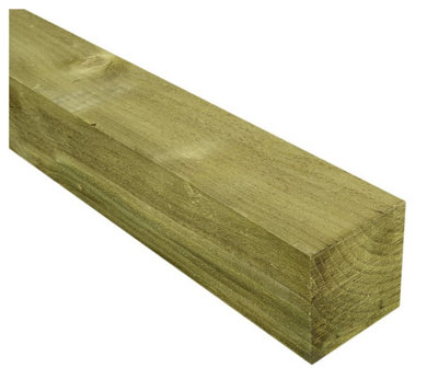 Treated Fence Posts 3M (100X100mm) Pack Of 2 (Free Delivery) from B&Q
