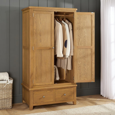 The Furniture Market Cotswold Rustic Oak Double Wardrobe from B&Q