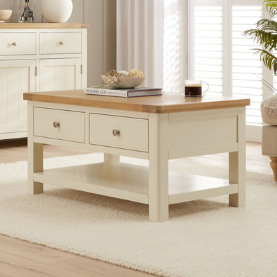 The Furniture Market Marbury Cream 2 Drawer Coffee Table from B&Q