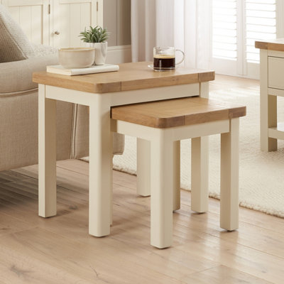 The Furniture Market Marbury Cream Nest Of 2 Side Tables from B&Q