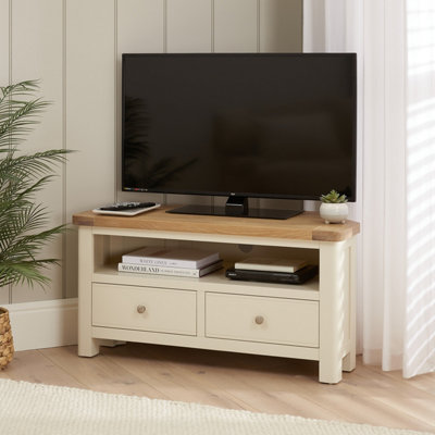 The Furniture Market Marbury Cream Painted Corner Tv Unit Stand Up To 50 Widescreen Tv Size from B&Q