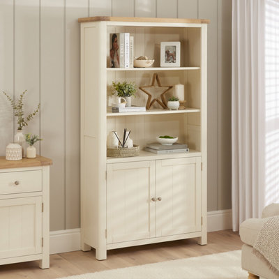 The Furniture Market Marbury Cream Tall Wide Bookcase from B&Q