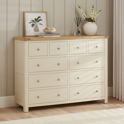 The Furniture Market Marbury Cream Jumbo 10 Drawer Chest from B&Q