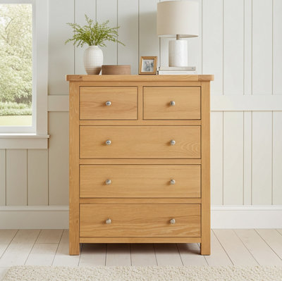 The Furniture Market Marbury Oak 2 Over 3 Drawer Chest from B&Q