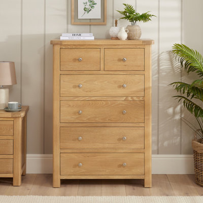 The Furniture Market Marbury Oak 2 Over 4 Drawer Chest from B&Q