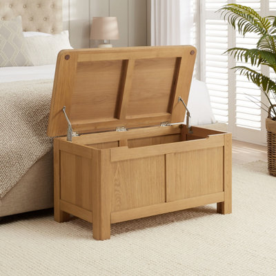 The Furniture Market Marbury Oak Blanket Bedding Storage Box from B&Q