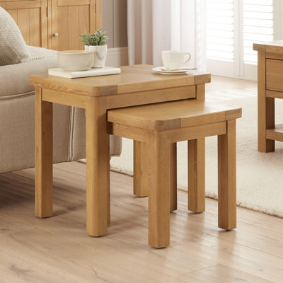 The Furniture Market Marbury Oak Nest Of 2 Side Tables from B&Q