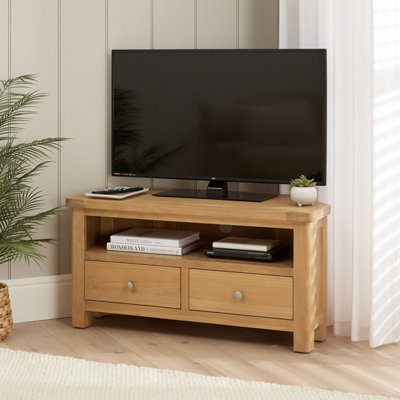 The Furniture Market Marbury Oak Corner Tv Unit Stand Up To 50 Widescreen Tv Size from B&Q