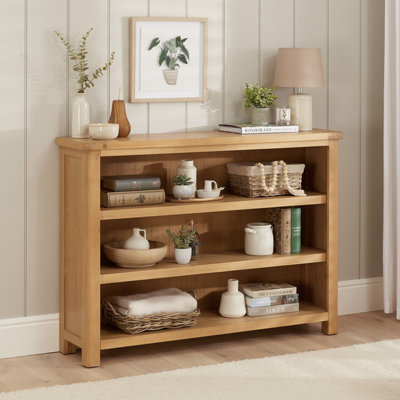 The Furniture Market Marbury Oak Wide Low Large Bookcase from B&Q