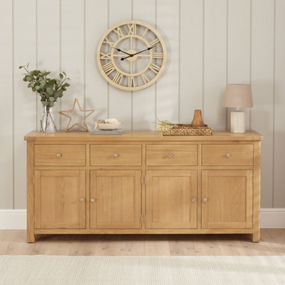The Furniture Market Marbury Oak Extra Large 4 Drawer 4 Door Sideboard from B&Q