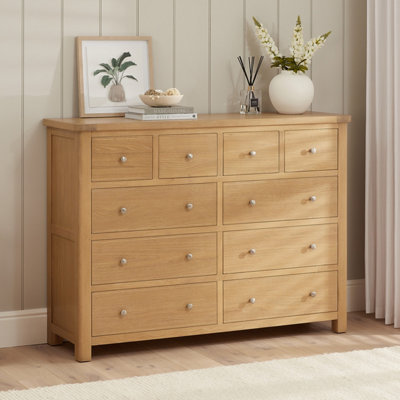 The Furniture Market Marbury Oak Jumbo 10 Drawer Chest from B&Q