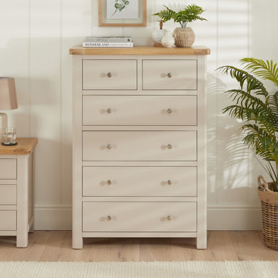 The Furniture Market Marbury Putty Grey 2 Over 4 Chest from B&Q