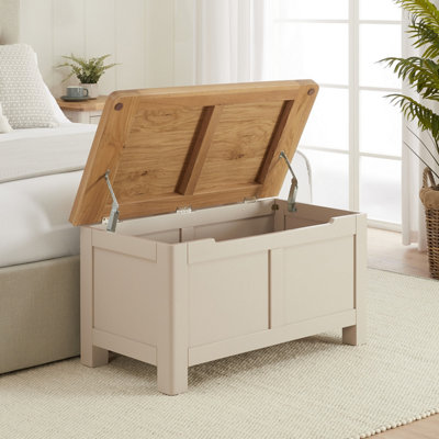 The Furniture Market Marbury Putty Grey Painted Blanket Bedding Box from B&Q