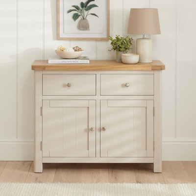 The Furniture Market Marbury Putty Grey Painted Medium 2 Door 2 Drawer Sideboard from B&Q