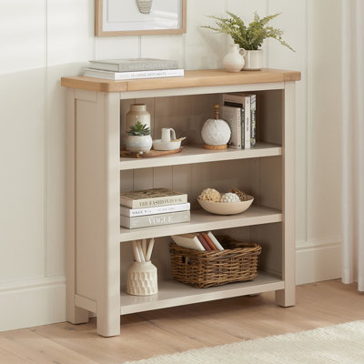 The Furniture Market Marbury Putty Grey Painted Small Low Bookcase from B&Q