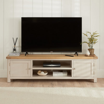 The Furniture Market Marbury Putty Grey Painted Extra Large Widescreen Tv Unit Stand Up To 80 Tv Size from B&Q