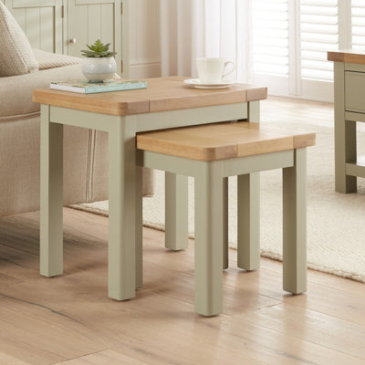 The Furniture Market Marbury Sage Green Nest Of 2 Tables from B&Q