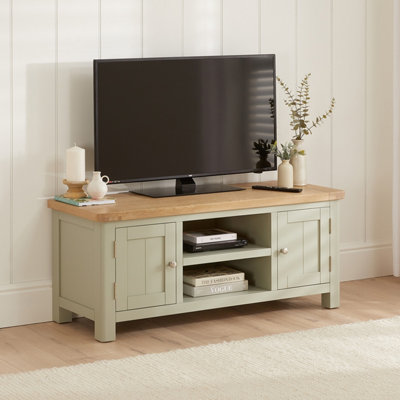 The Furniture Market Marbury Sage Green Widescreen Tv Unit from B&Q
