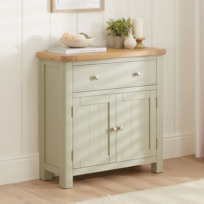 The Furniture Market Marbury Sage Green Painted Compact Small Sideboard from B&Q