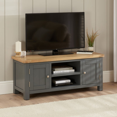 The Furniture Market Marbury Slate Grey Painted Widescreen Tv Unit Stand Up To 60 Tv Size from B&Q