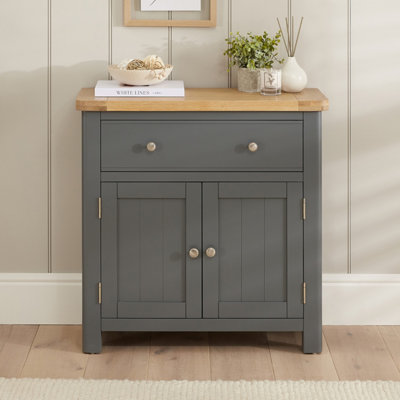 The Furniture Market Marbury Slate Grey Painted Compact Small Sideboard from B&Q