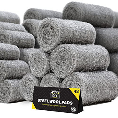 B&Q -  48Pk Steel Wool MiceWire Wool Mice Grade 0 Steel Wool For Cleaning & Closing Small Holes Fine Wire Wool Rats RollWire Wool 0 W