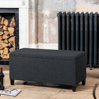 Artemis Home Fabric Storage Ottoman - Black - Large - Image 4