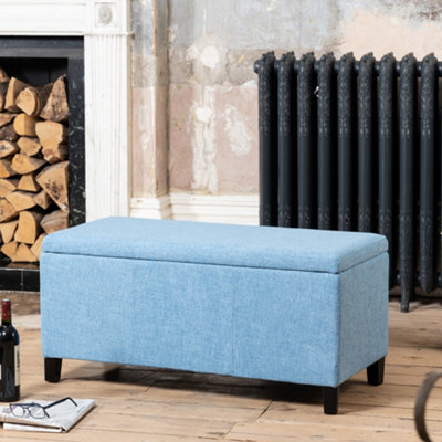 Artemis Home Unisex Blue Henbury Storage Ottoman In Large - Image 3