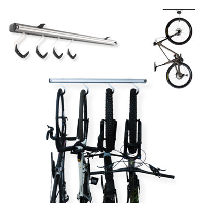 Space Saving Ceiling Mounted Bike Rack For 4 BikesRotating HooksBicycle Storage For Home/garage/shed from B&Q