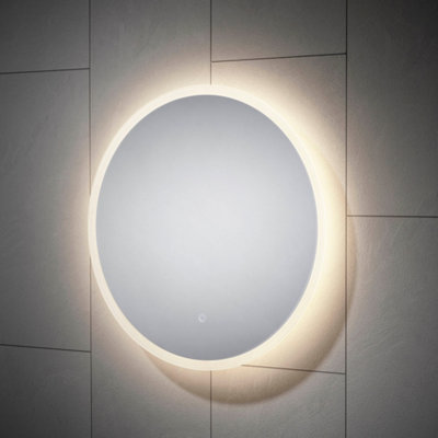 Sensio Como Mirror Round Wall-Mounted Bathroom & Wc Illuminated Modern Illuminated Mirror (H)60Cm (W)60Cm from B&Q