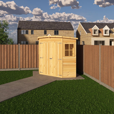 Shire Corner Shed6X6 With Double Doors And Opening Windows from B&Q