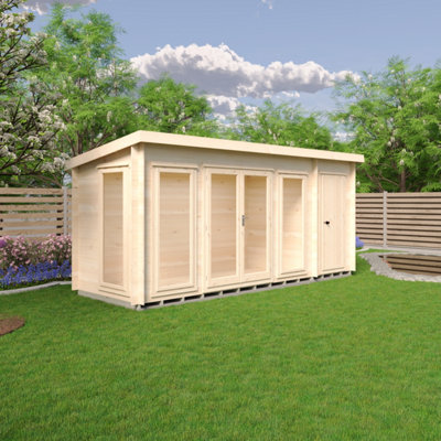 B&Q -  Walsoken 6X17 19mm Summer House Log Cabin