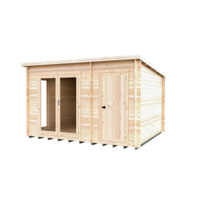 Shire Walsoken Log Cabin 10X12 With Double DoorsOpening Windows & Storage Room from B&Q