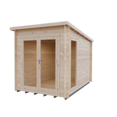 B&Q -  Tilney Log Cabin 7X10 With Double Doors And Opening Windows