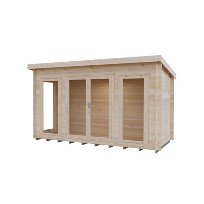 B&Q -  Tilney Log Cabin 6X13 With Double Doors And Opening Windows