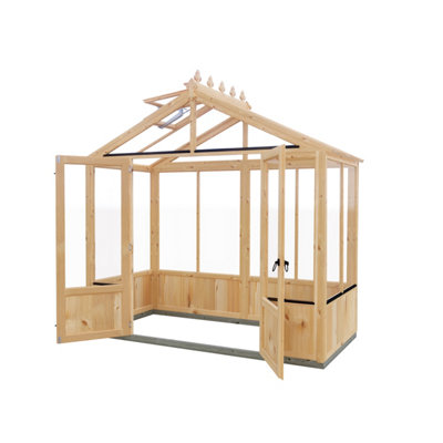 Shire Holkham 8 X 4 Timber Greenhouse With Double Door from B&Q