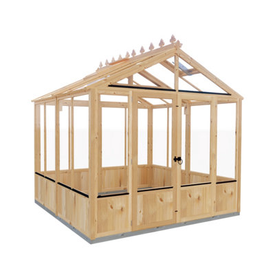 B&Q -  Holkham 8 X 8 Timber Greenhouse With Double Door