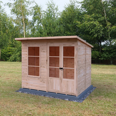 Shire Dahlia 8X6 Pent Summerhouse With Double Doors And One Opening Window