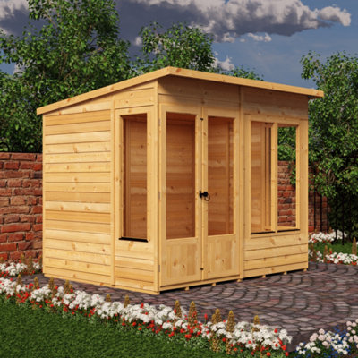 Shire Alora 8X6 Pent Summerhouse With 3 Windows And Interchangeable Configuration