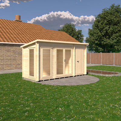B&Q -  Walsoken 6X14 19mm Summer House Log Cabin